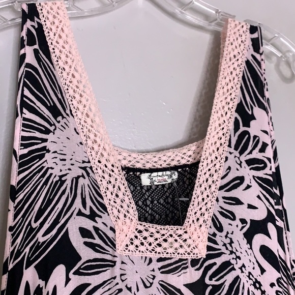 Free People Tiers You Sleeveless Maxi Dress Pink Washed Black combo new small - Picture 5 of 16